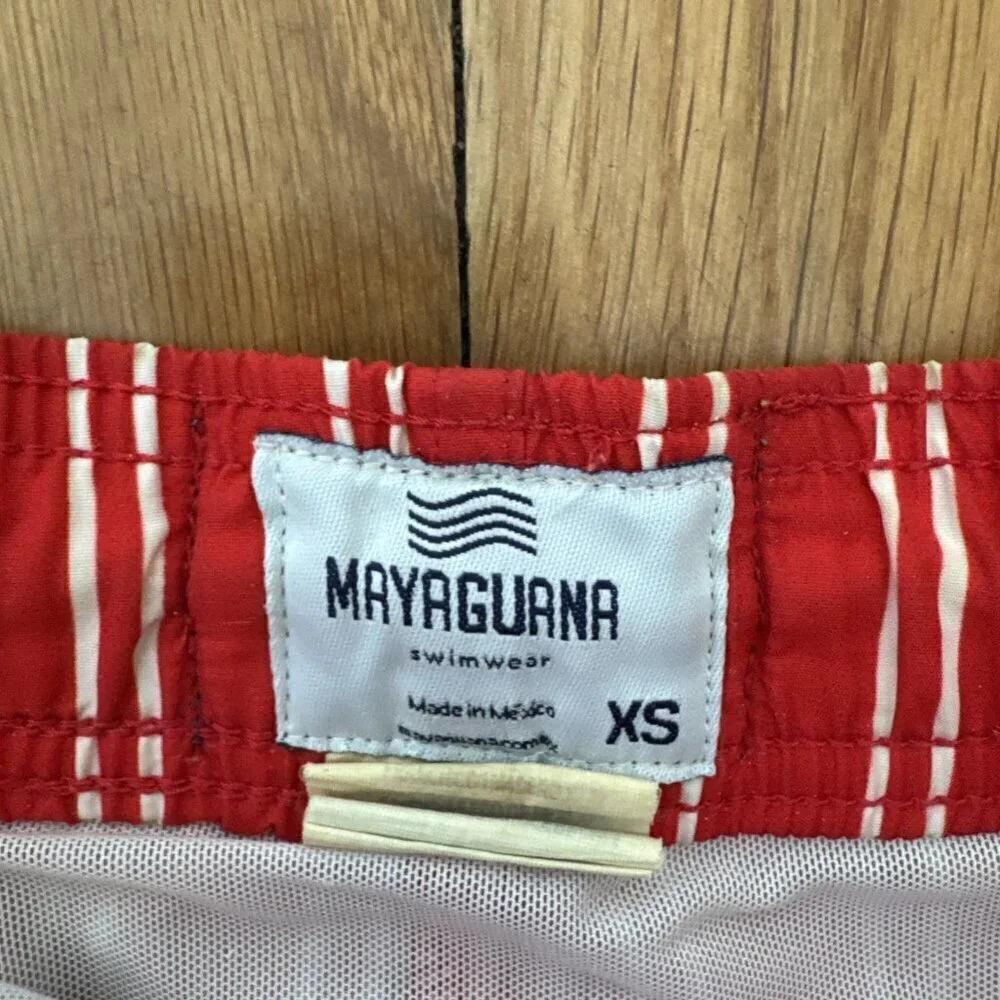 Mayaguana Rialto Men's Swimwear Red Stripe Size XS